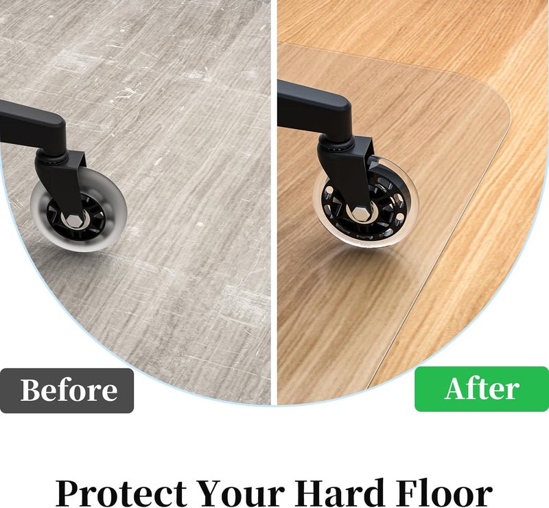 Tonaus Chair Mat for Hard Floor, Computer Chair Mats 45"×54" Transparent Clear PVC Floor Mats, Office Chair Mat Floor Protector for Office Home - Image 5